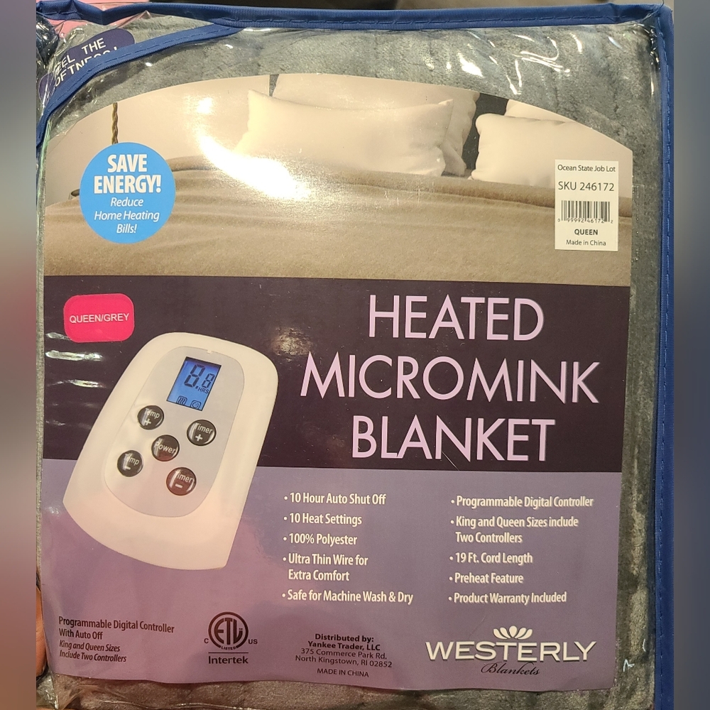 Westerly Queen Size Microlight Electric Heated Blanket.